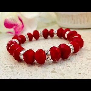Red beaded bracelet